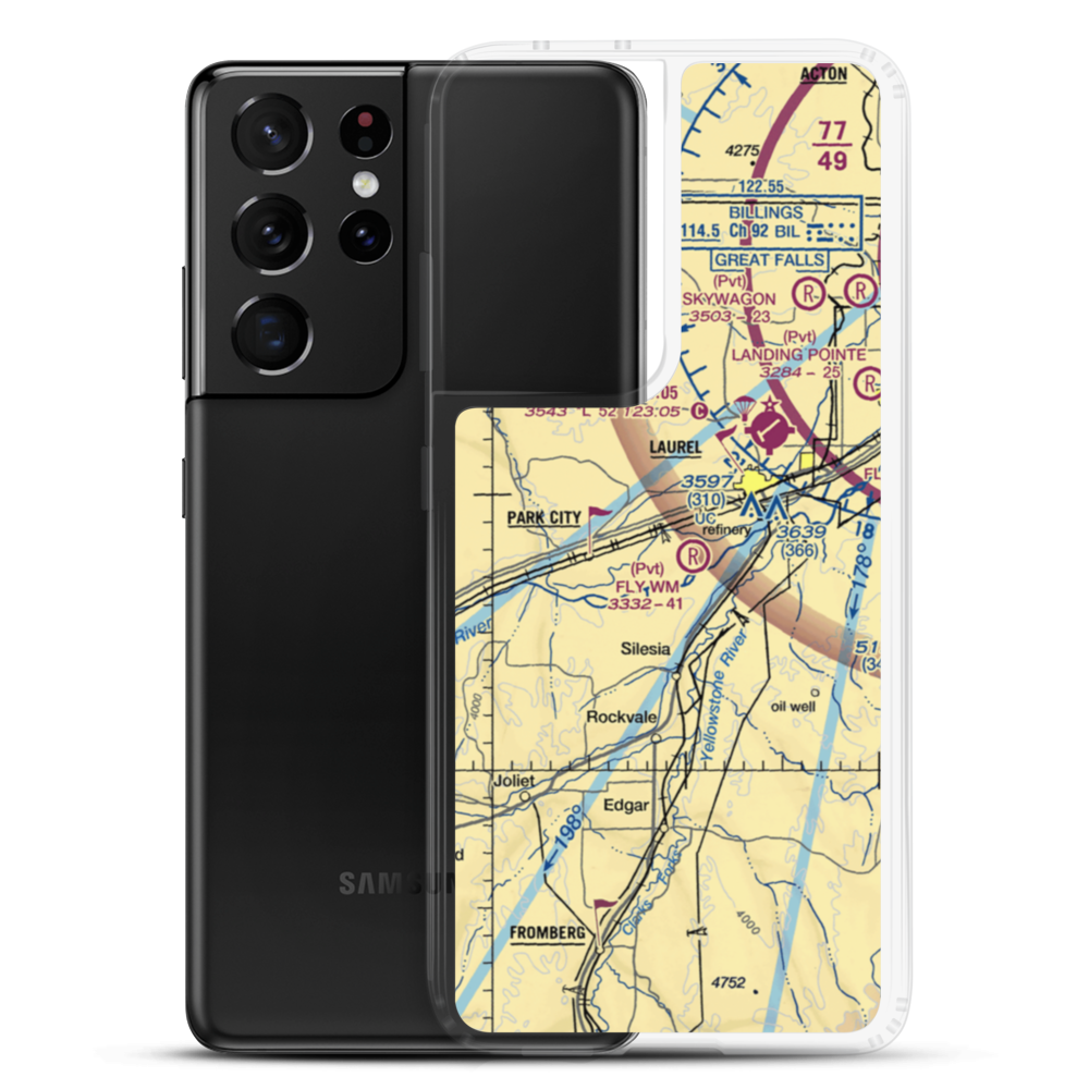 Cottonwood Airport (0MT5) VFR Sectional Samsung Case Samsung Galaxy S21 Ultra model shown