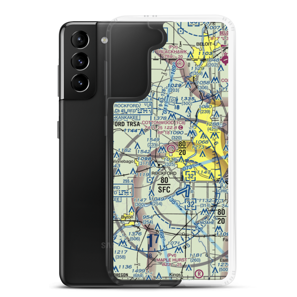 Cottonwood Airport (1C8) VFR Sectional Samsung Case Samsung Galaxy S21 Plus model shown