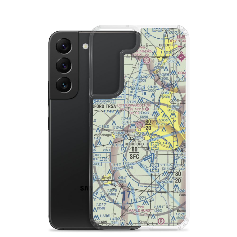 Cottonwood Airport (1C8) VFR Sectional Samsung Case Samsung Galaxy S22 model shown