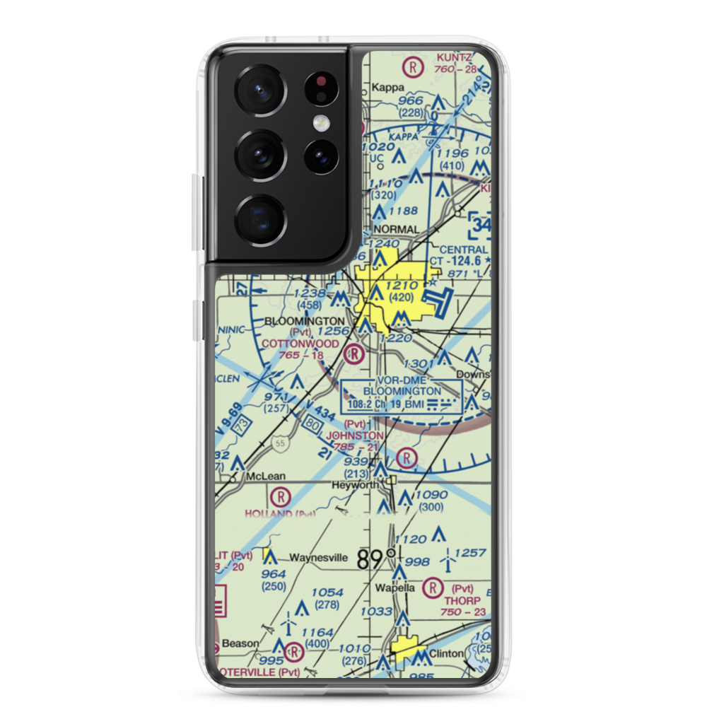 Cottonwood Airport (IL57) VFR Sectional Samsung Case Samsung Galaxy S21 Ultra model shown