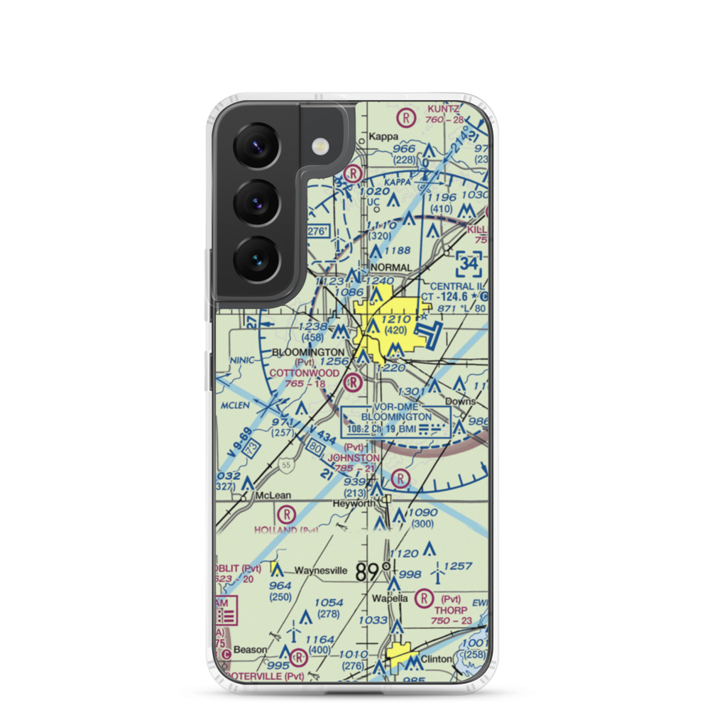 Cottonwood Airport (IL57) VFR Sectional Samsung Case Samsung Galaxy S22 model shown