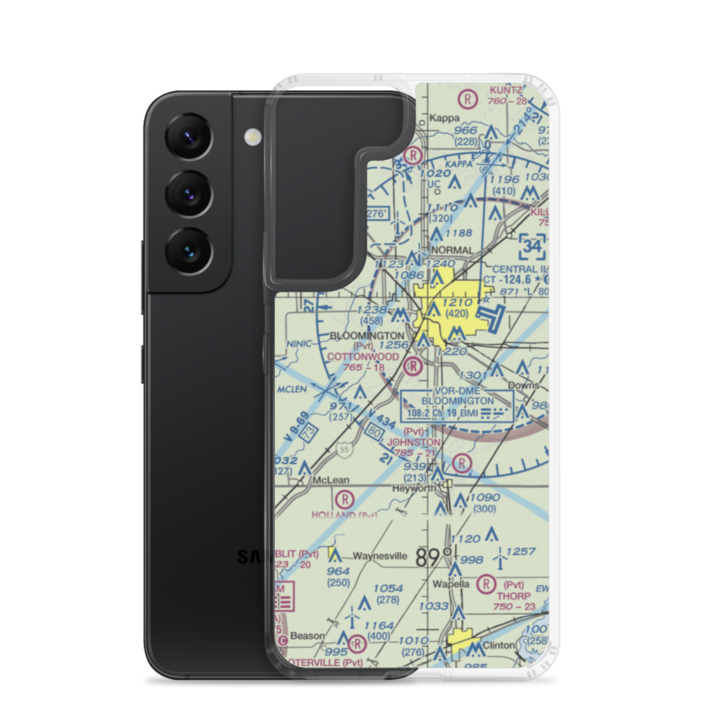 Cottonwood Airport (IL57) VFR Sectional Samsung Case Samsung Galaxy S22 model shown