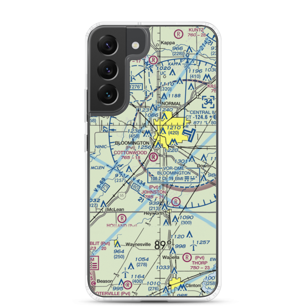 Cottonwood Airport (IL57) VFR Sectional Samsung Case Samsung Galaxy S22 Plus model shown