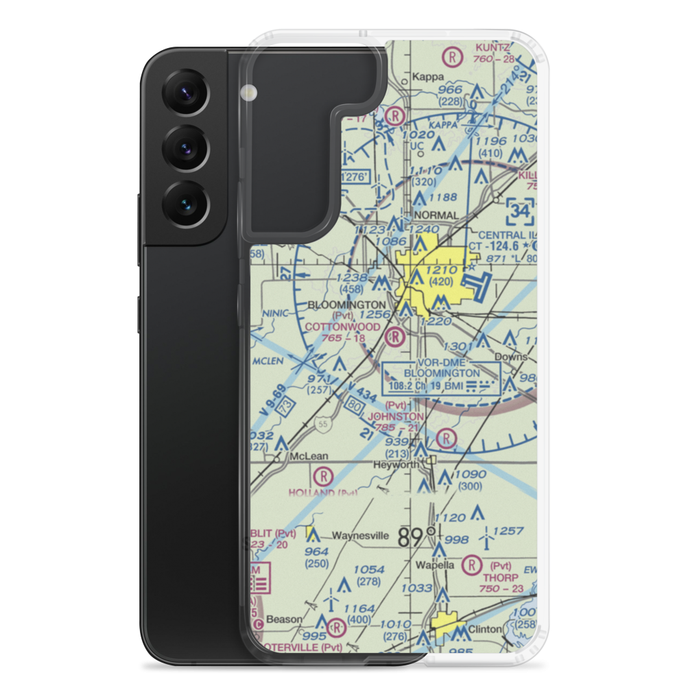 Cottonwood Airport (IL57) VFR Sectional Samsung Case Samsung Galaxy S22 Plus model shown