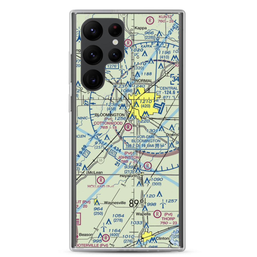 Cottonwood Airport (IL57) VFR Sectional Samsung Case Samsung Galaxy S22 Ultra model shown