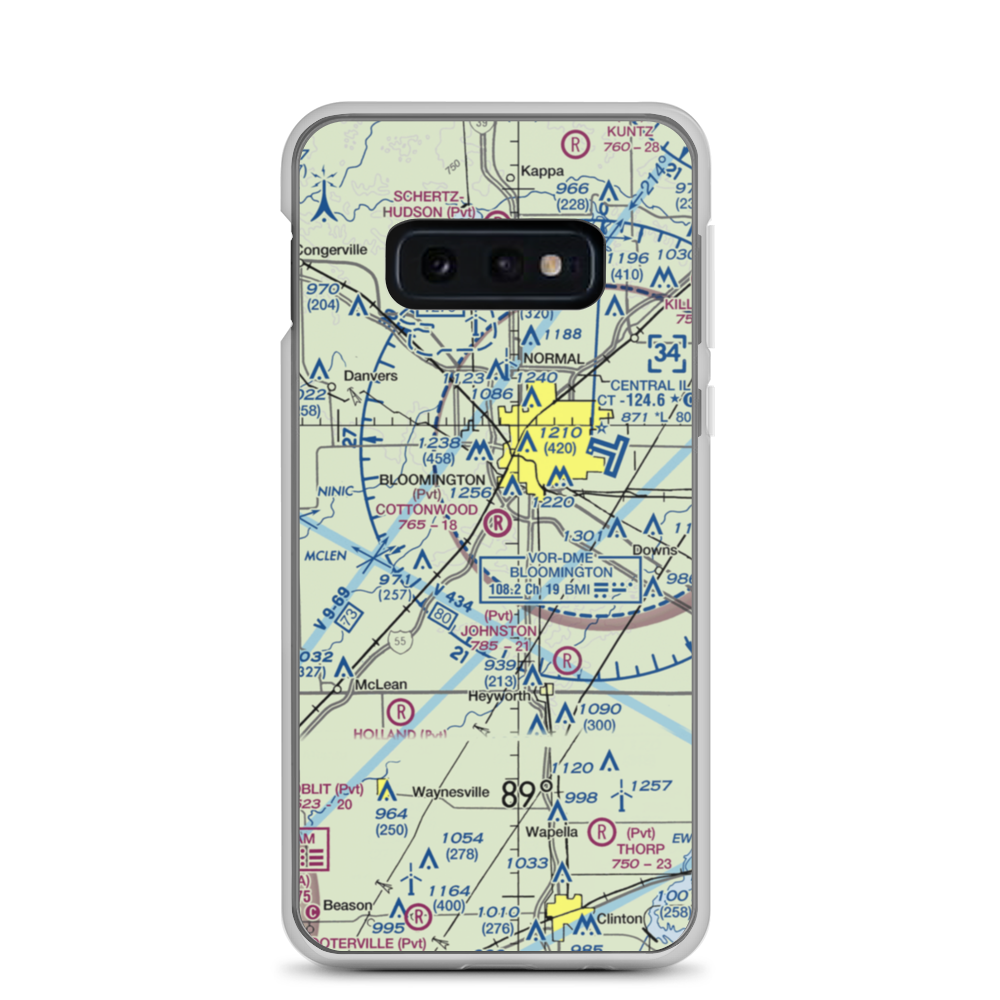 Cottonwood Airport (IL57) VFR Sectional Samsung Case Samsung Galaxy S10e model shown