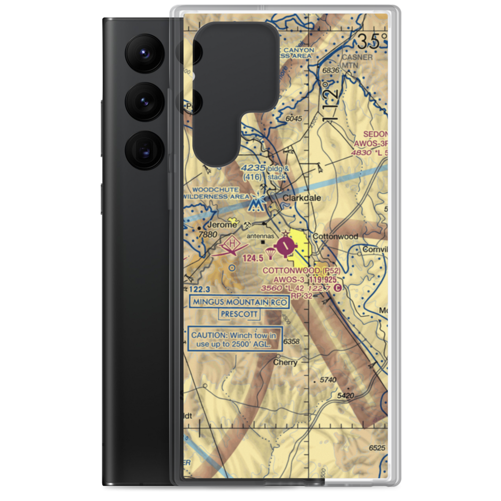 Cottonwood Airport (P52) VFR Sectional Samsung Case Samsung Galaxy S22 Ultra model shown