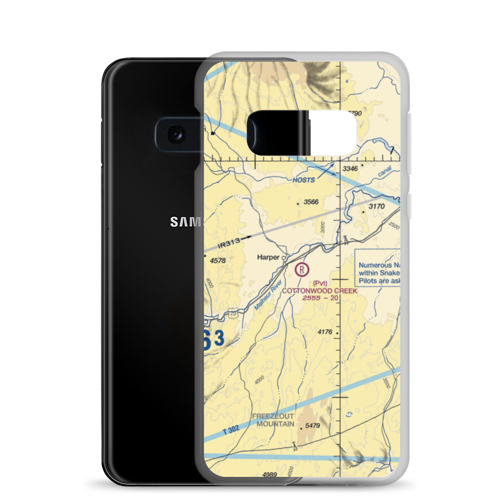 Cottonwood Creek Ranch Airport (OG50) VFR Sectional Samsung Case Samsung Galaxy S10e model shown