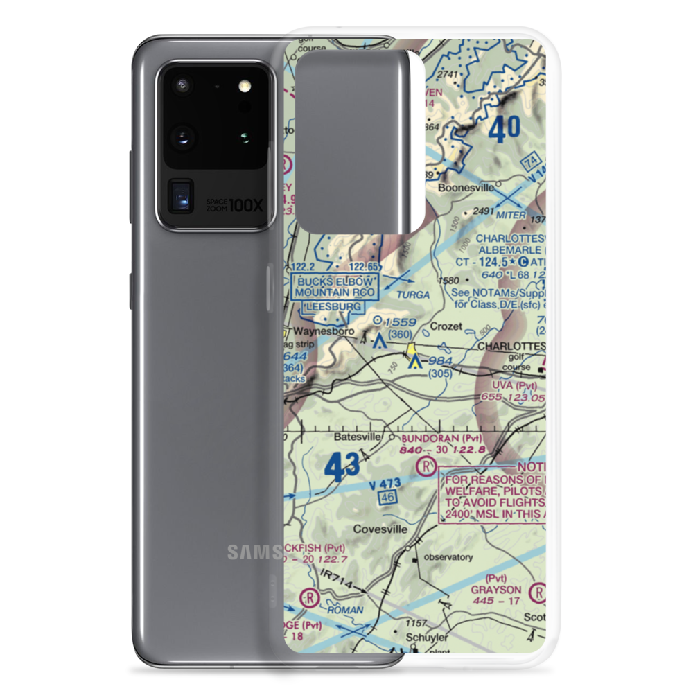 Cottonwood Farm Airport (87VA) VFR Sectional Samsung Case Samsung Galaxy S20 Ultra model shown