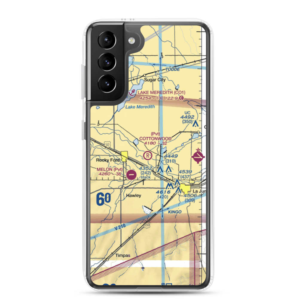 Cottonwood Field (09CO) VFR Sectional Samsung Case Samsung Galaxy S21 Plus model shown