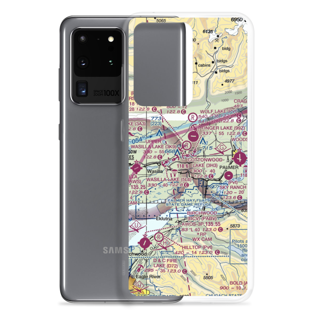 Cottonwood Lake Seaplane Base (3H3) VFR Sectional Samsung Case Samsung Galaxy S20 Ultra model shown