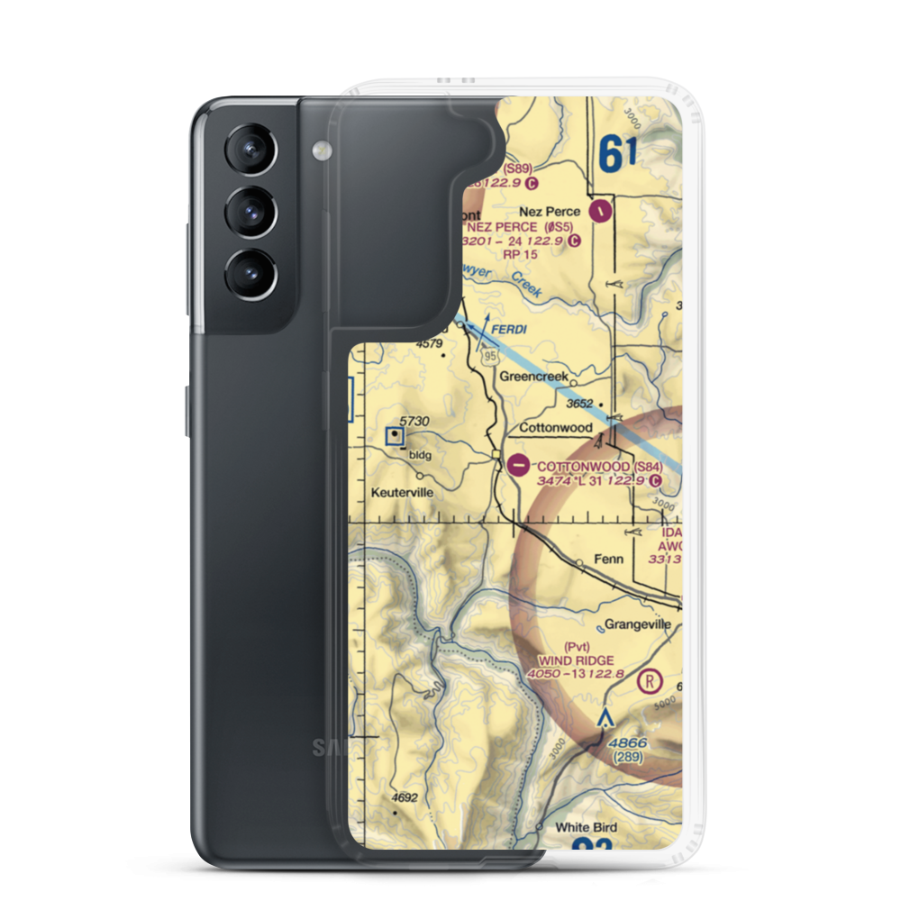 Cottonwood Municipal Airport (S84) VFR Sectional Samsung Case Samsung Galaxy S21 model shown