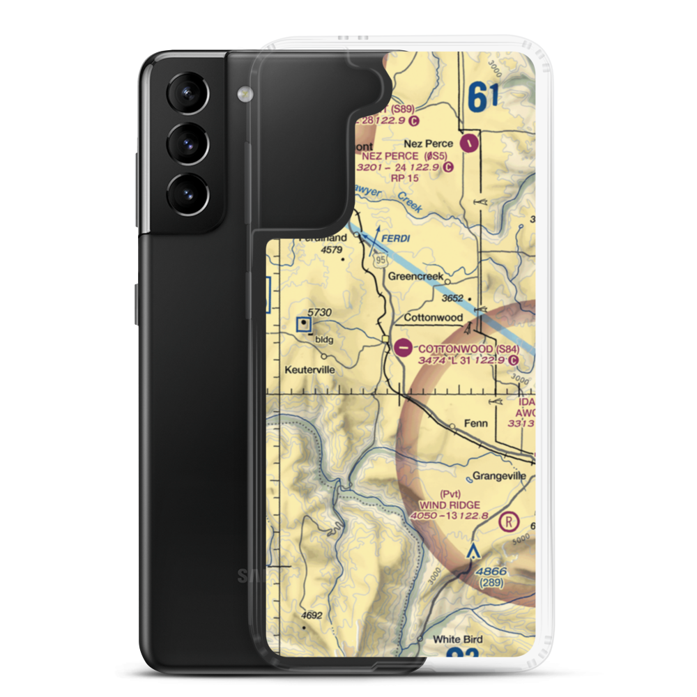 Cottonwood Municipal Airport (S84) VFR Sectional Samsung Case Samsung Galaxy S21 Plus model shown