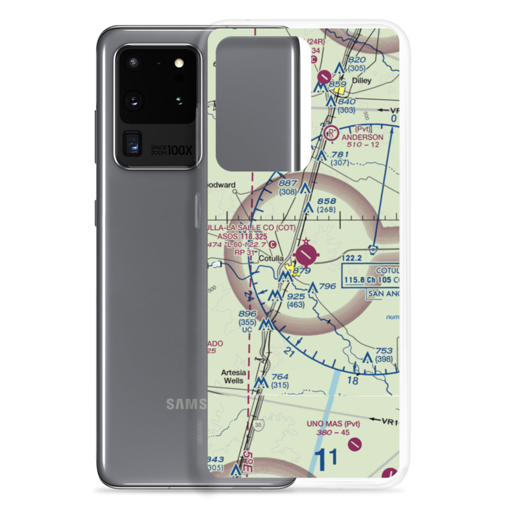 Cotulla-La Salle County Airport (COT) VFR Sectional Samsung Case Samsung Galaxy S20 Ultra model shown