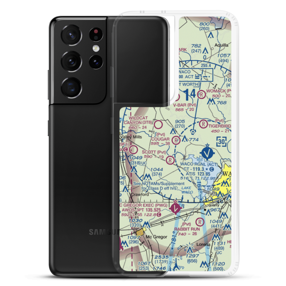 Cougar Landing Airport (XA85) VFR Sectional Samsung Case Samsung Galaxy S21 Ultra model shown