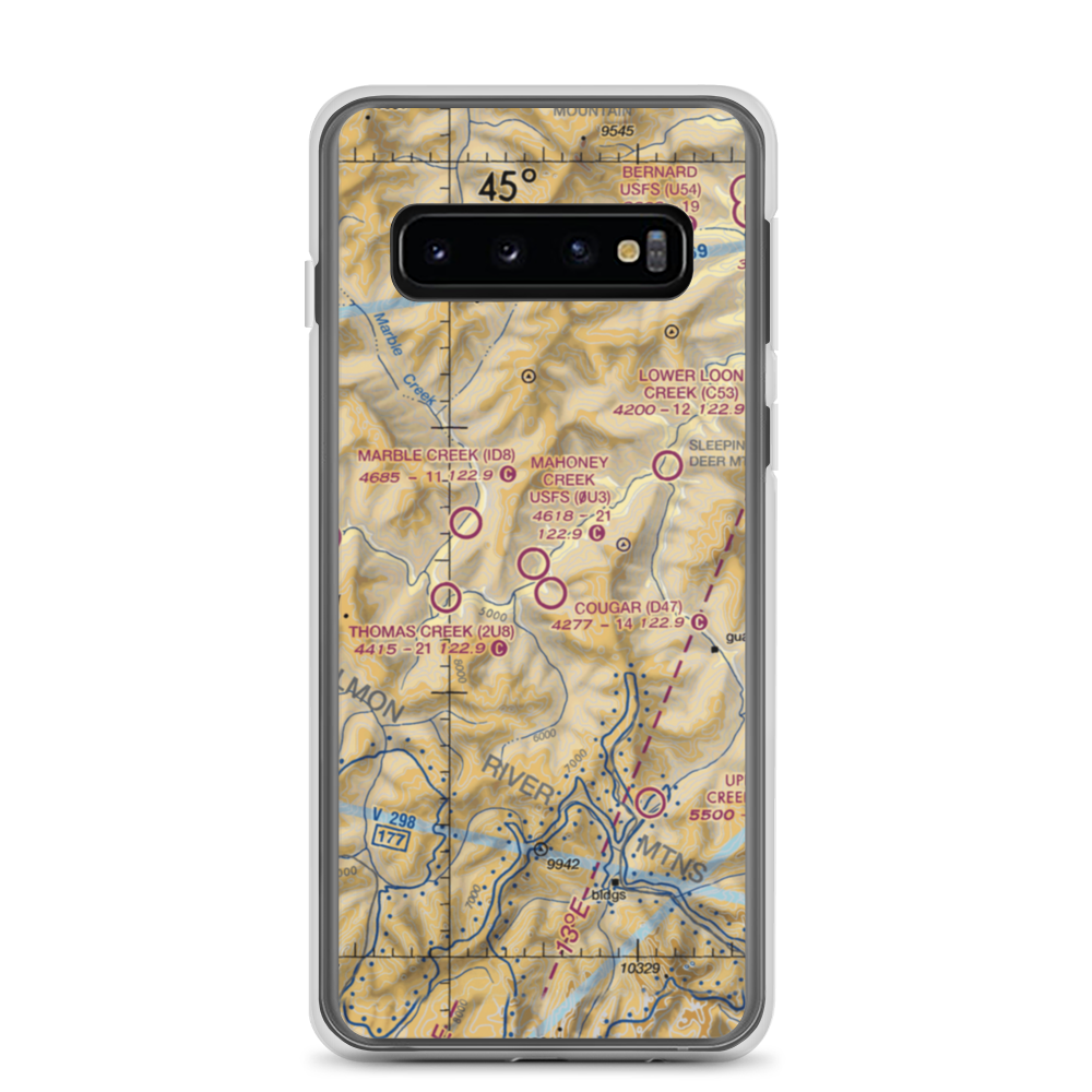 Cougar Ranch Airport (D47) VFR Sectional Samsung Case Samsung Galaxy S10 model shown