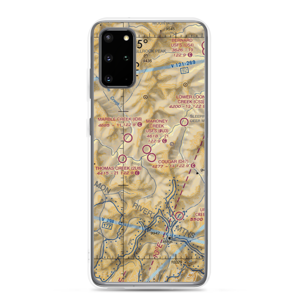 Cougar Ranch Airport (D47) VFR Sectional Samsung Case Samsung Galaxy S20 Plus model shown