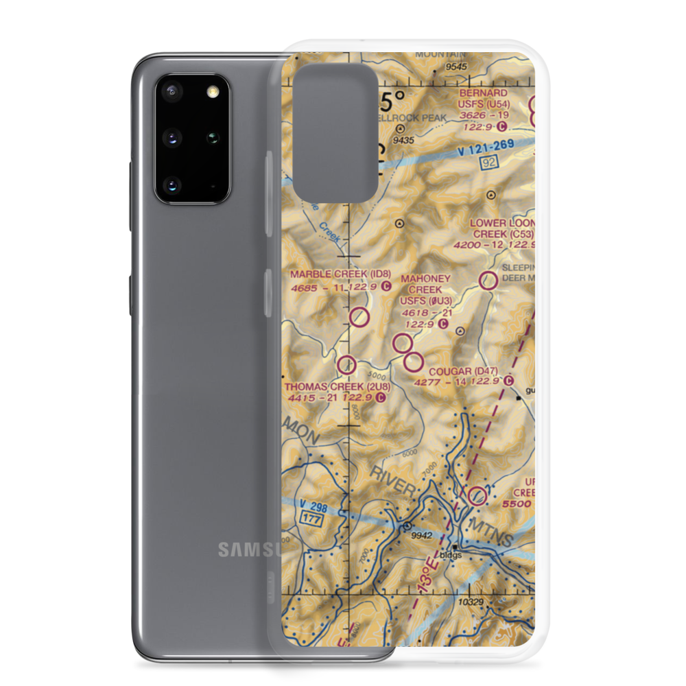 Cougar Ranch Airport (D47) VFR Sectional Samsung Case Samsung Galaxy S20 Plus model shown