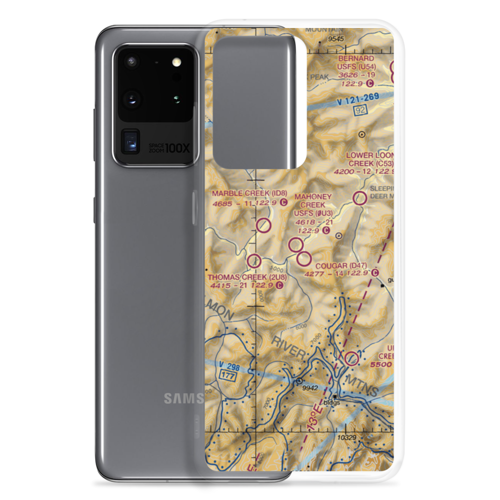 Cougar Ranch Airport (D47) VFR Sectional Samsung Case Samsung Galaxy S20 Ultra model shown