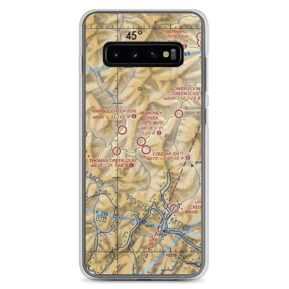 Cougar Ranch Airport (D47) VFR Sectional Samsung Case Samsung Galaxy S10+ model shown