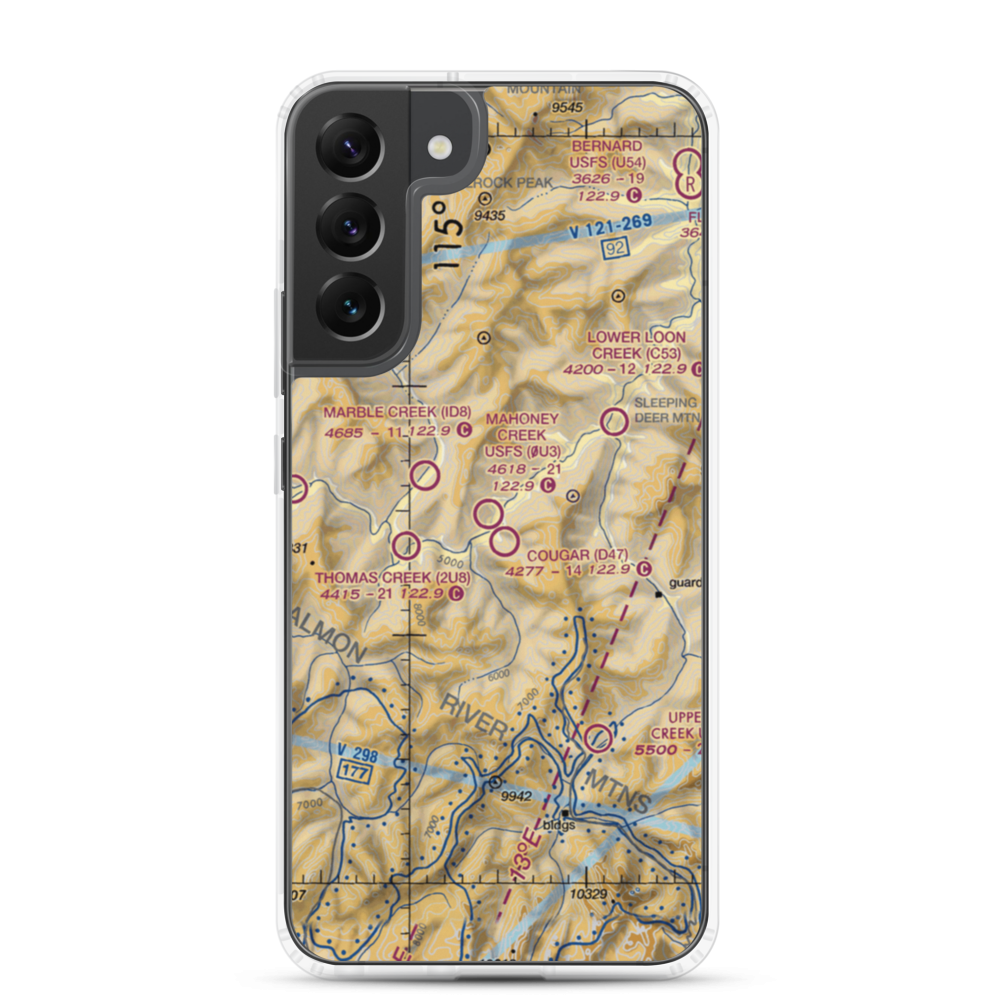 Cougar Ranch Airport (D47) VFR Sectional Samsung Case Samsung Galaxy S22 Plus model shown