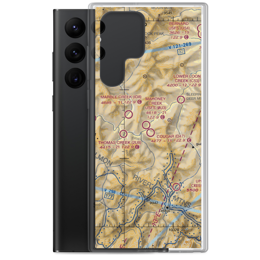 Cougar Ranch Airport (D47) VFR Sectional Samsung Case Samsung Galaxy S22 Ultra model shown