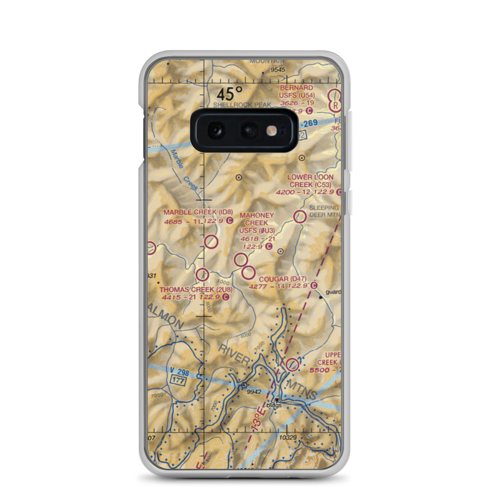 Cougar Ranch Airport (D47) VFR Sectional Samsung Case Samsung Galaxy S10e model shown