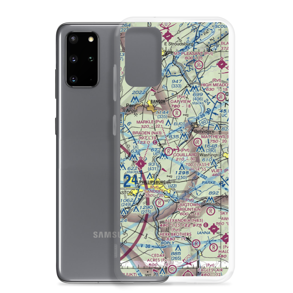 Couillard Seaplane Base (PA15) VFR Sectional Samsung Case Samsung Galaxy S20 Plus model shown