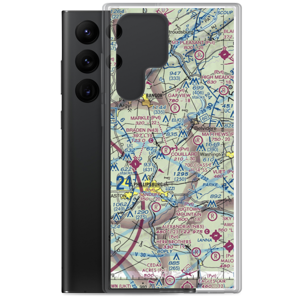 Couillard Seaplane Base (PA15) VFR Sectional Samsung Case Samsung Galaxy S22 Ultra model shown