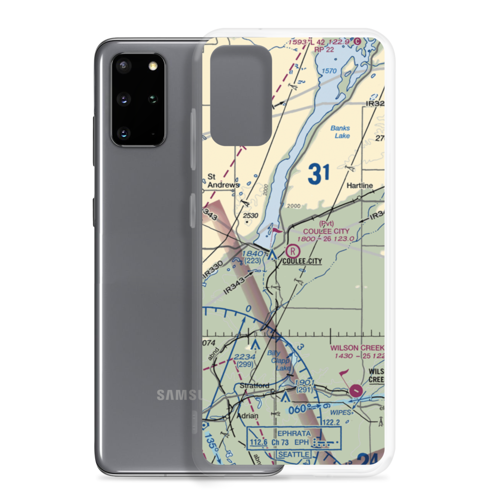 Coulee City Airport (WA15) VFR Sectional Samsung Case Samsung Galaxy S20 Plus model shown