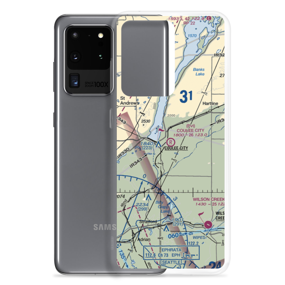 Coulee City Airport (WA15) VFR Sectional Samsung Case Samsung Galaxy S20 Ultra model shown