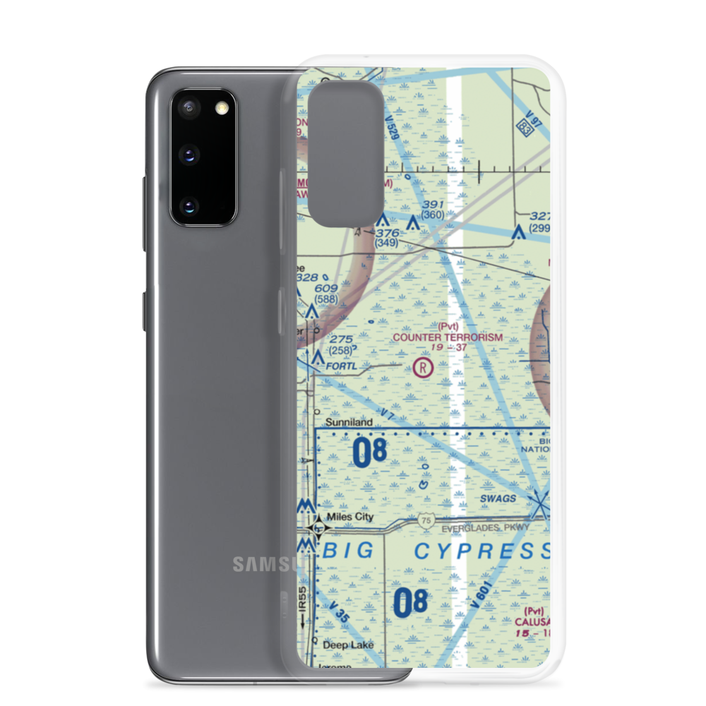 Counter Terrorism Advanced Training Center Airport (FA02) VFR Sectional Samsung Case Samsung Galaxy S20 model shown