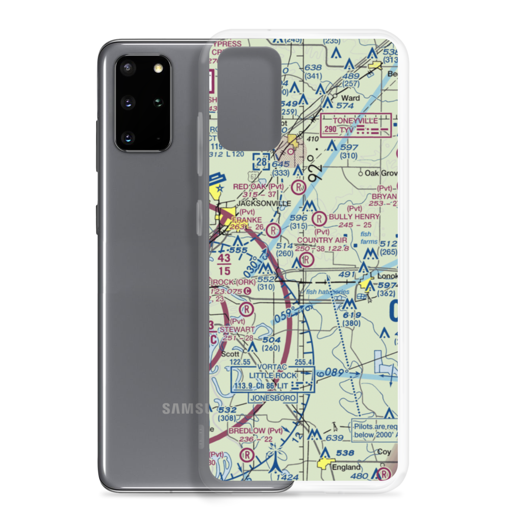 Country Air Estates Airport (1AR9) VFR Sectional Samsung Case Samsung Galaxy S20 Plus model shown