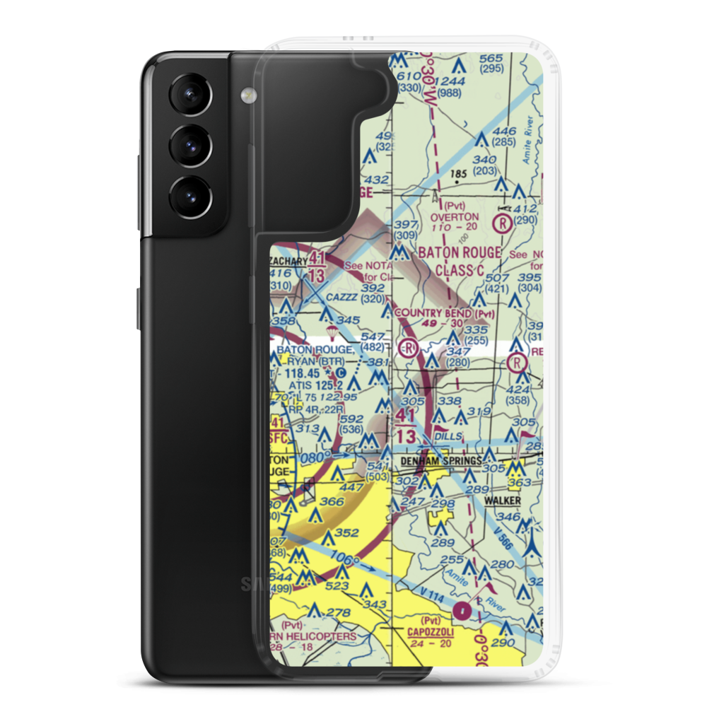 Country Bend Airport (LS39) VFR Sectional Samsung Case Samsung Galaxy S21 Plus model shown