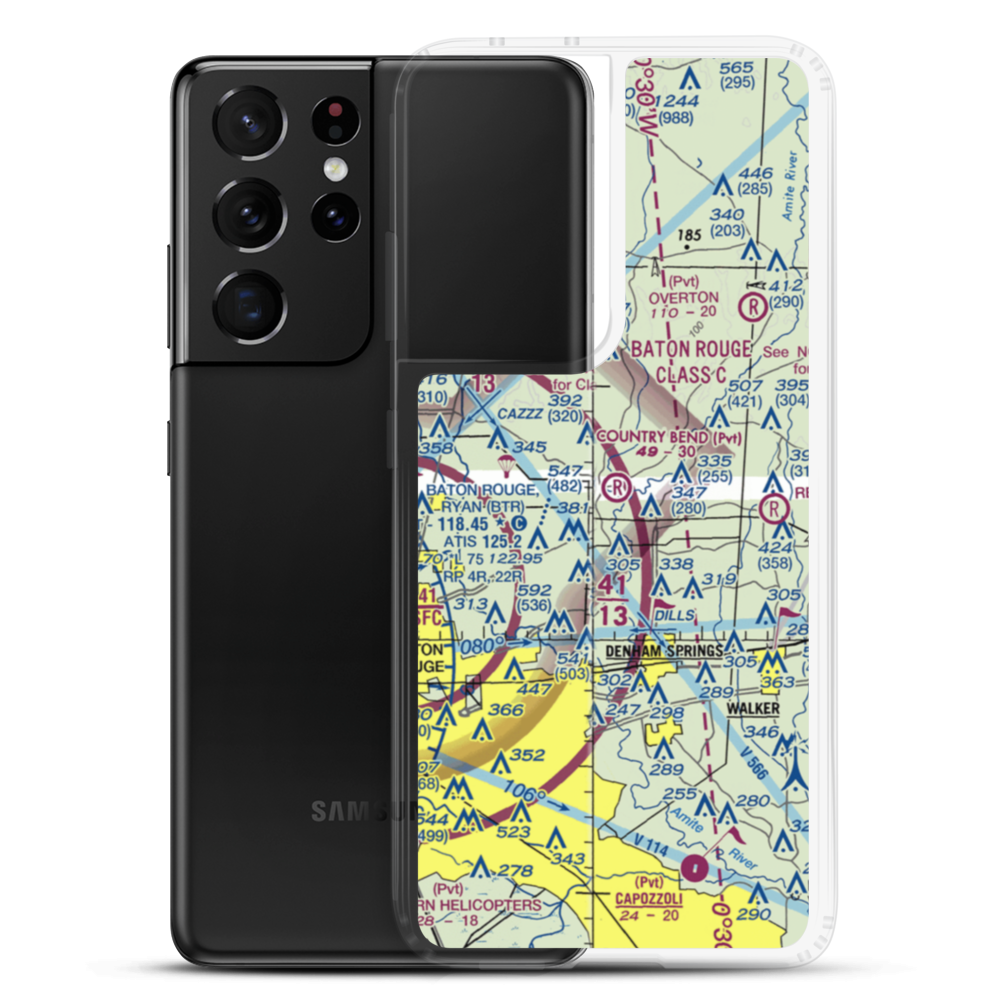 Country Bend Airport (LS39) VFR Sectional Samsung Case Samsung Galaxy S21 Ultra model shown