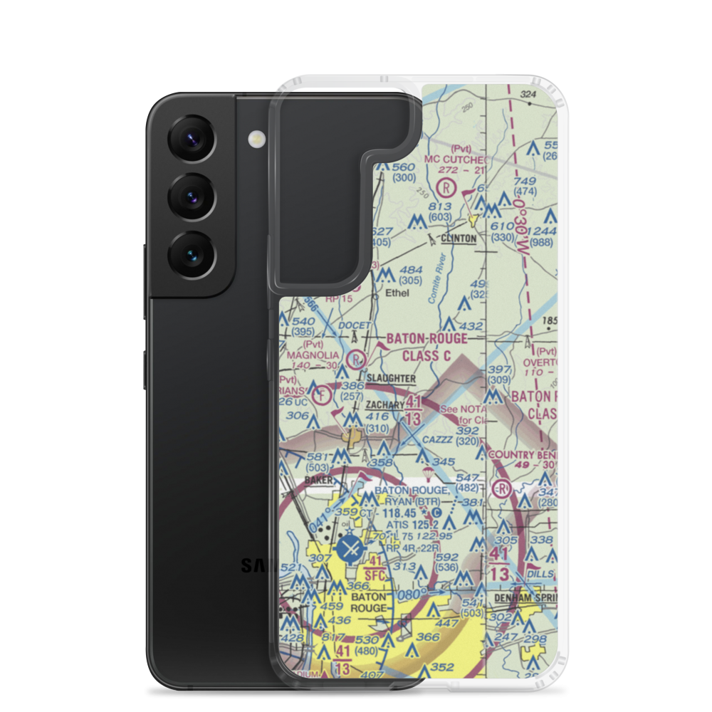 Country Breeze Airport (01LS) VFR Sectional Samsung Case Samsung Galaxy S22 model shown