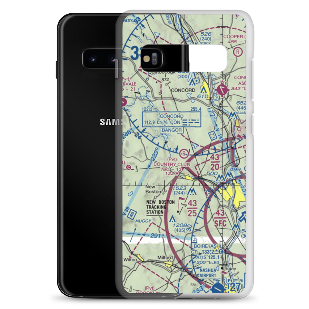 Country Club Air Park (NH88) VFR Sectional Samsung Case Samsung Galaxy S10+ model shown
