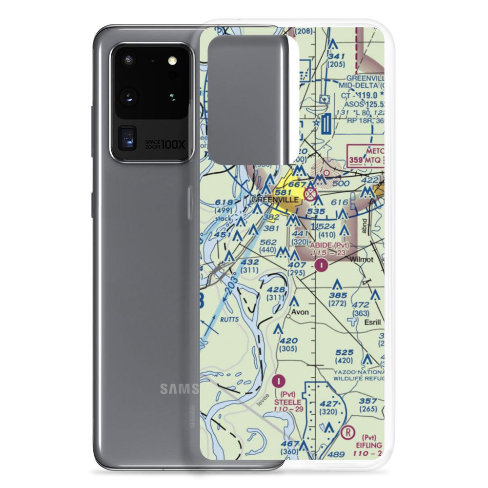Country Club Airport (MS15) VFR Sectional Samsung Case Samsung Galaxy S20 Ultra model shown