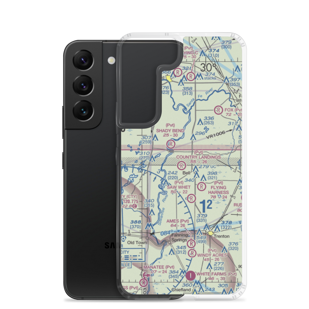 Country Landings Airport (86FD) VFR Sectional Samsung Case Samsung Galaxy S22 model shown