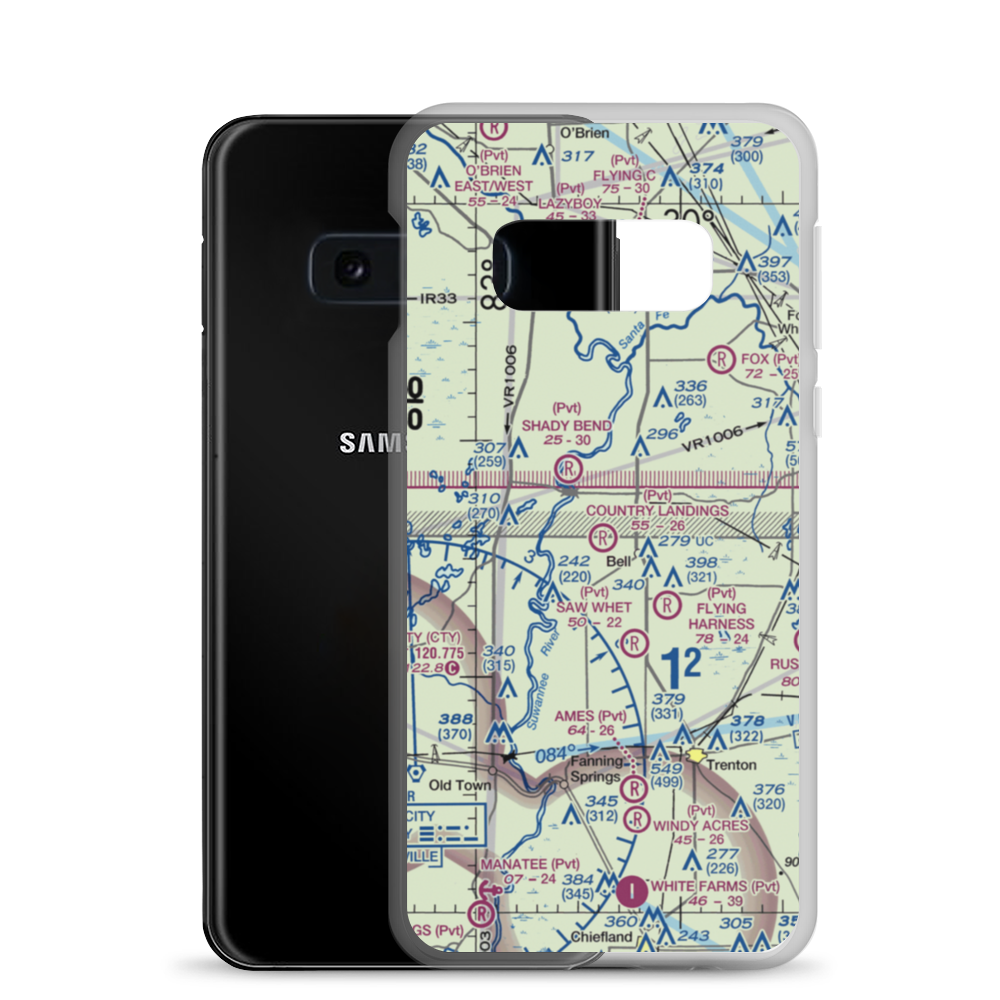 Country Landings Airport (86FD) VFR Sectional Samsung Case Samsung Galaxy S10e model shown