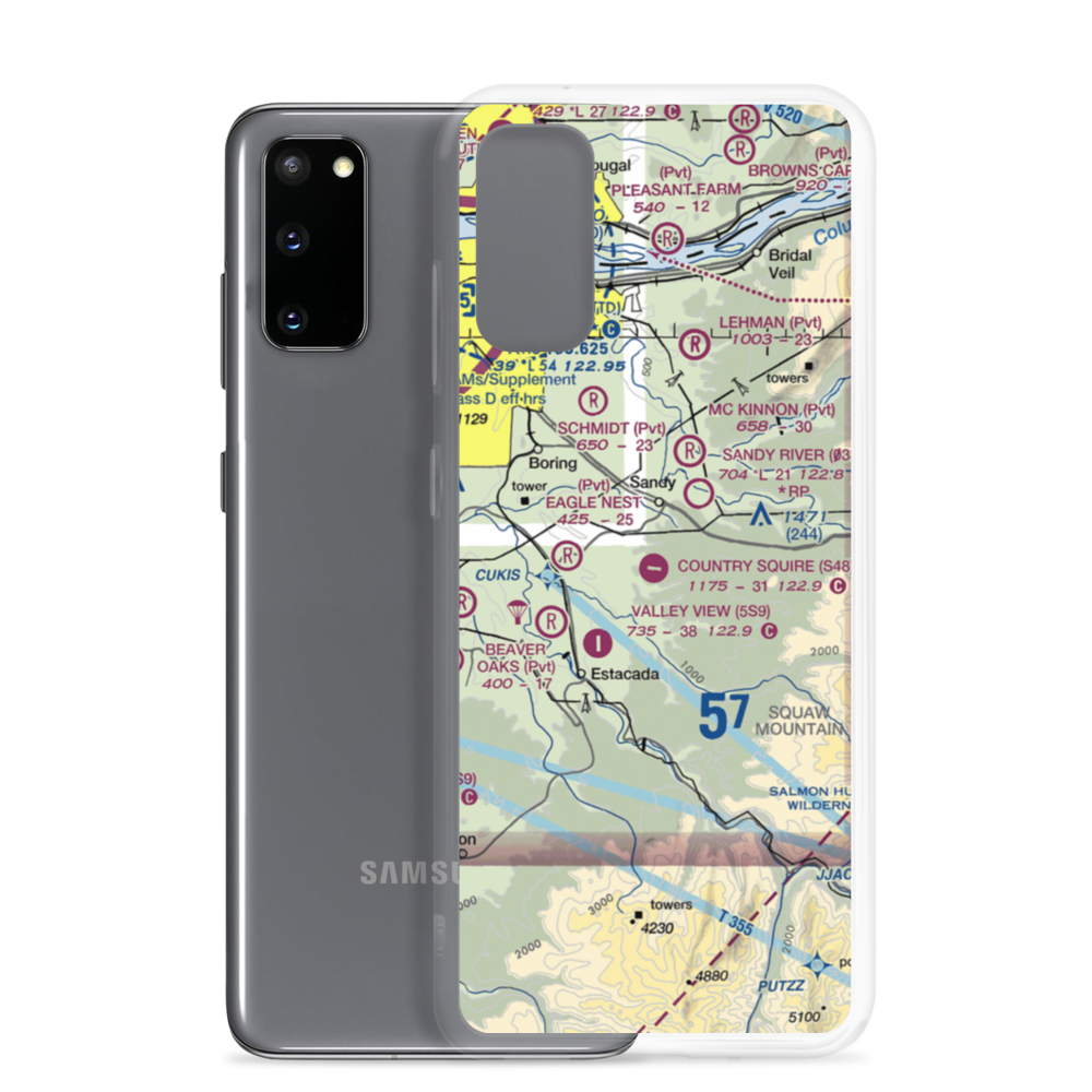 Country Squire Airpark (S48) VFR Sectional Samsung Case Samsung Galaxy S20 model shown