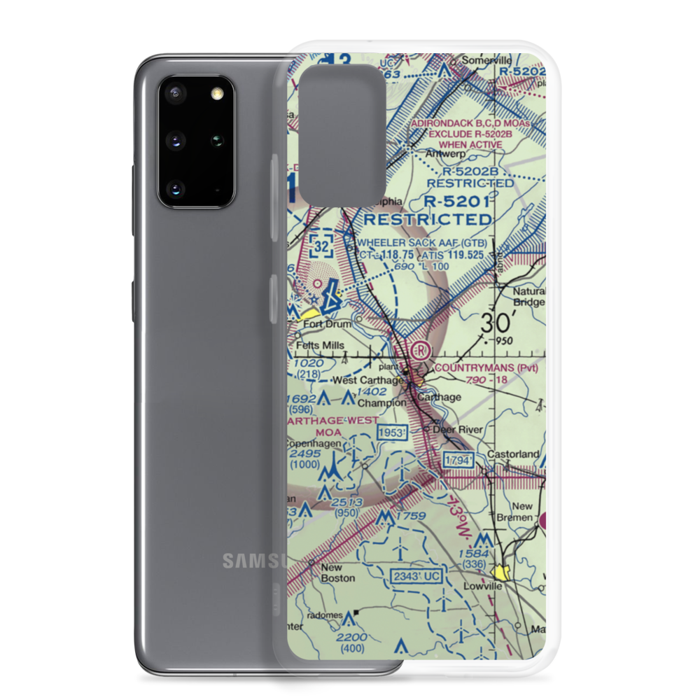 Countryman's Landing Strip (NK01) VFR Sectional Samsung Case Samsung Galaxy S20 Plus model shown
