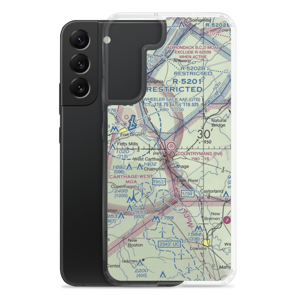 Countryman's Landing Strip (NK01) VFR Sectional Samsung Case Samsung Galaxy S22 Plus model shown