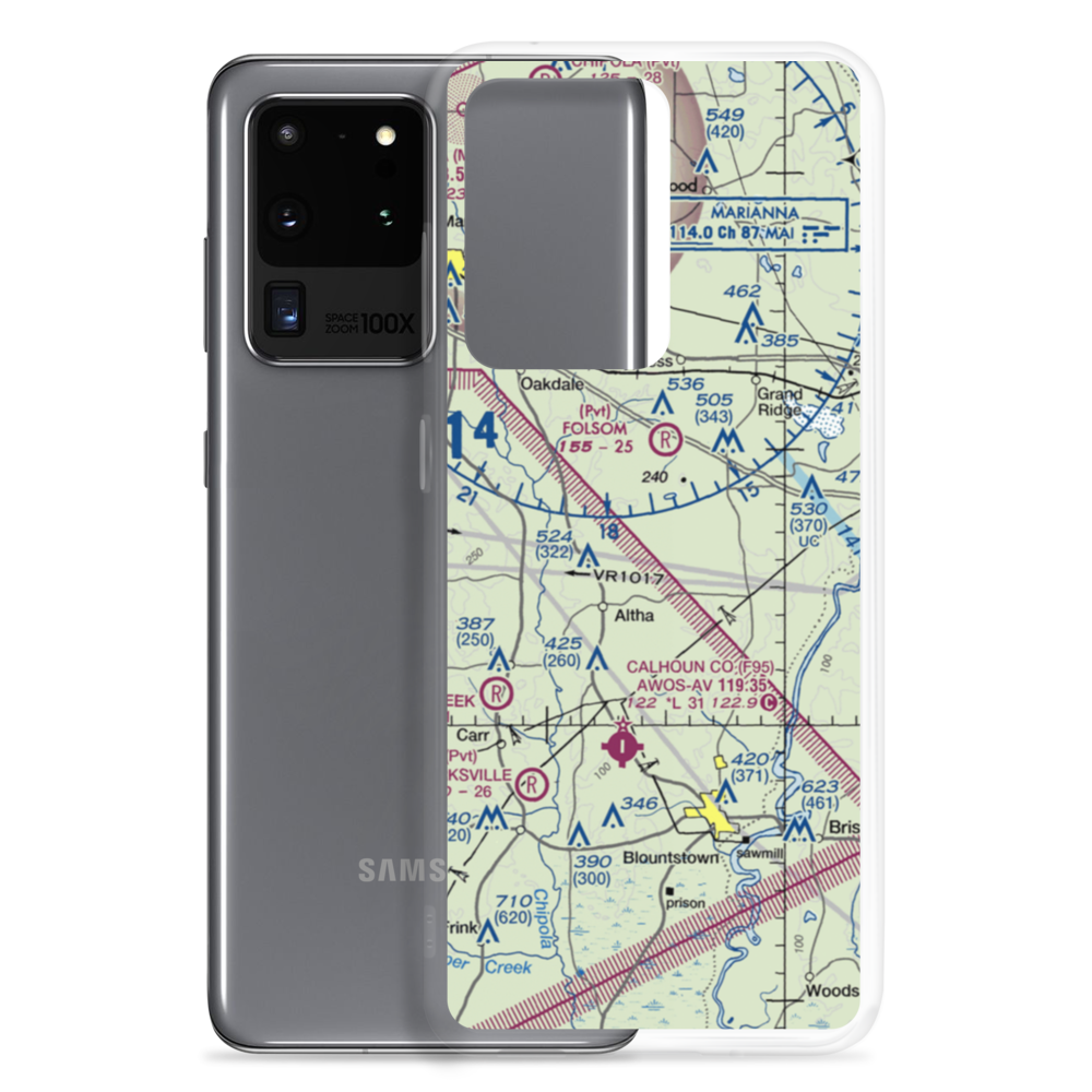 County Line Airstrip (5FD3) VFR Sectional Samsung Case Samsung Galaxy S20 Ultra model shown
