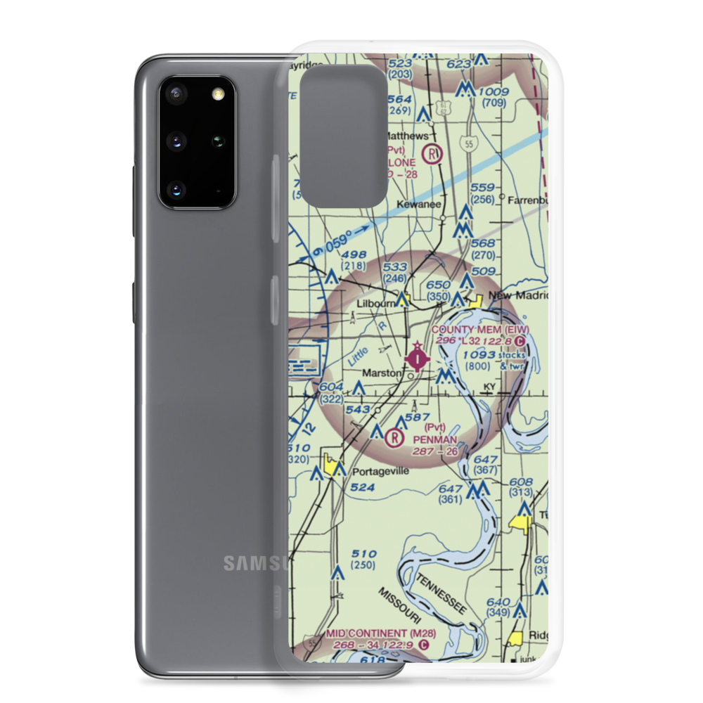 County Memorial Airport (EIW) VFR Sectional Samsung Case Samsung Galaxy S20 Plus model shown