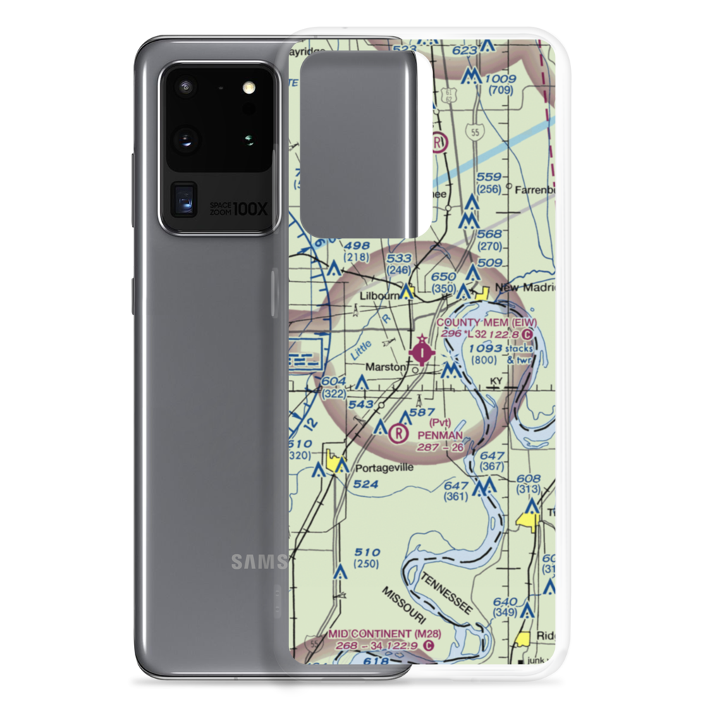 County Memorial Airport (EIW) VFR Sectional Samsung Case Samsung Galaxy S20 Ultra model shown