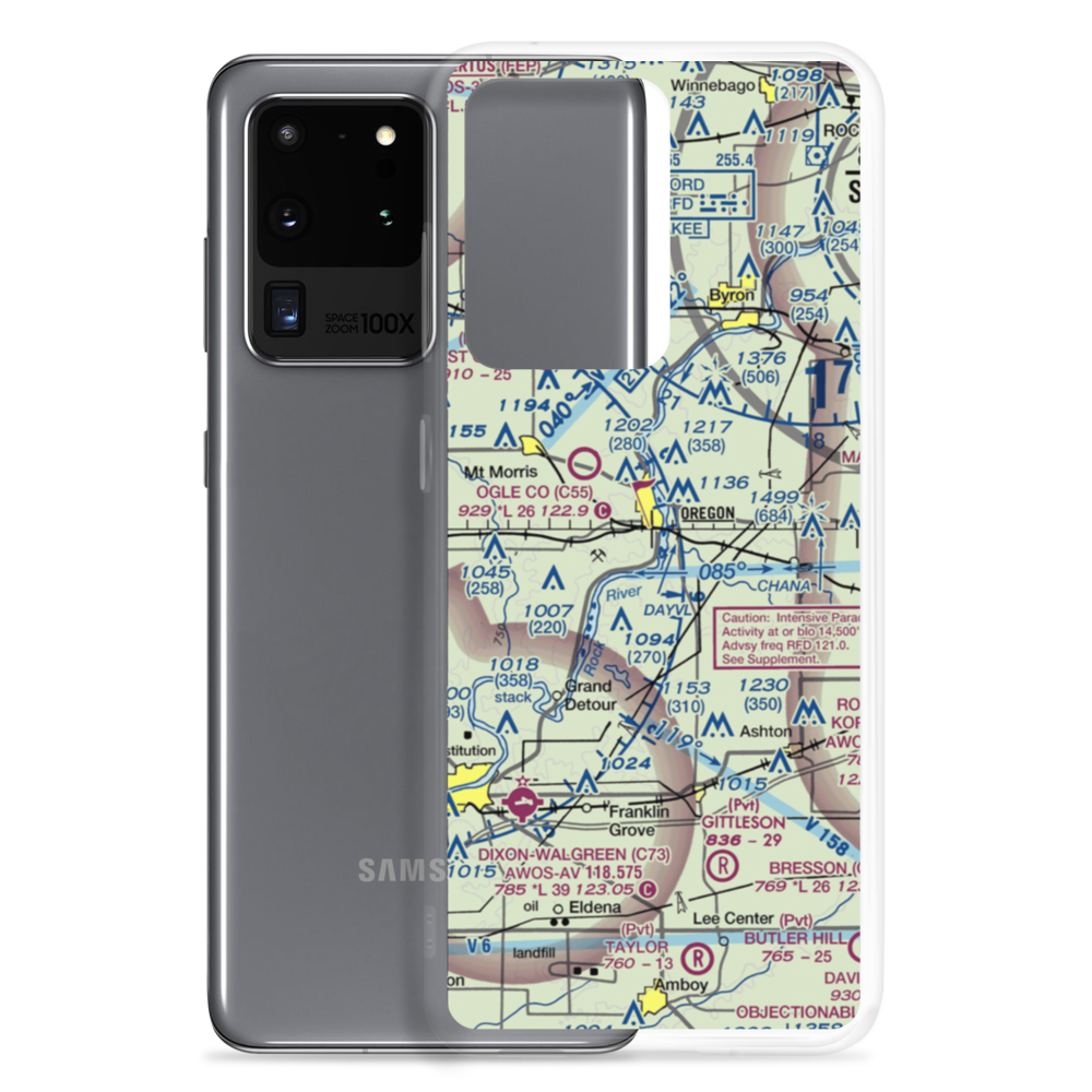 County Poor Farm Airport (67LL) VFR Sectional Samsung Case Samsung Galaxy S20 Ultra model shown