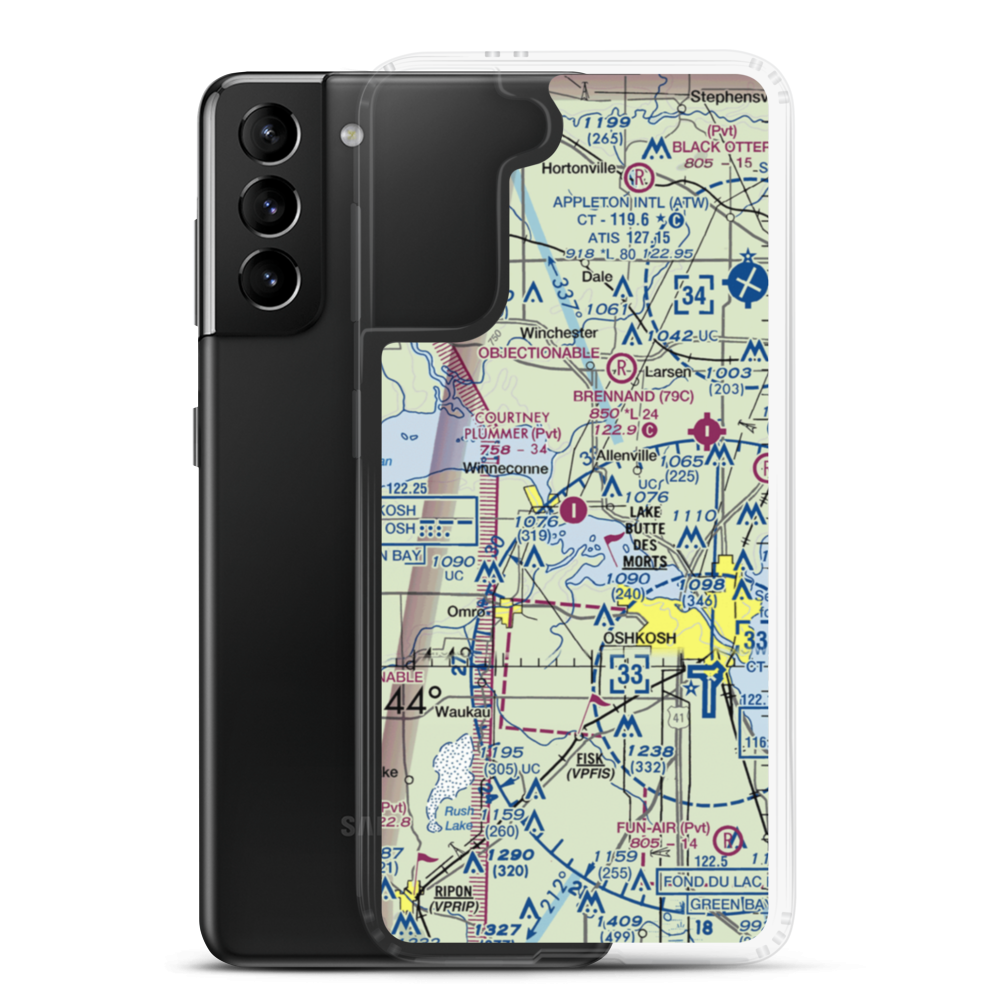 Courtney Plummer Airport (9WN1) VFR Sectional Samsung Case Samsung Galaxy S21 Plus model shown