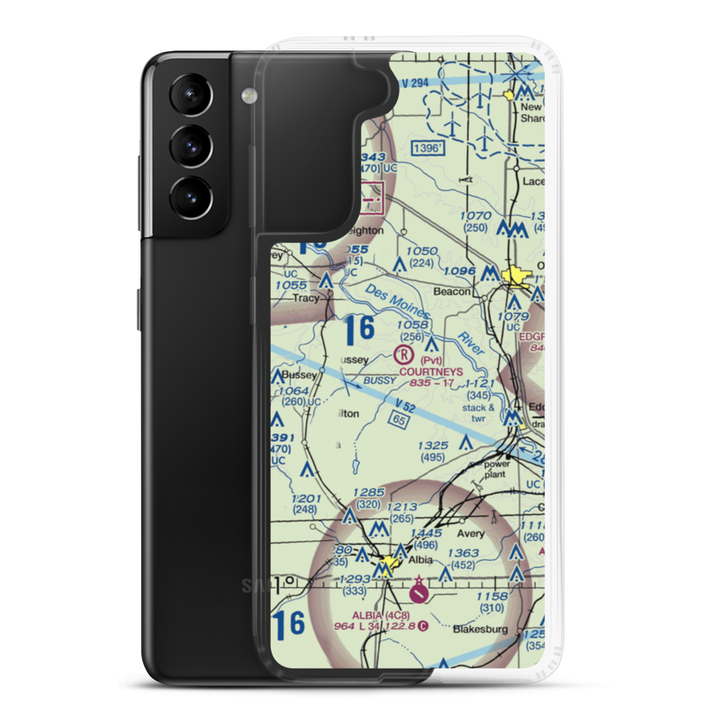 Courtney's Landing Airport (99IA) VFR Sectional Samsung Case Samsung Galaxy S21 Plus model shown