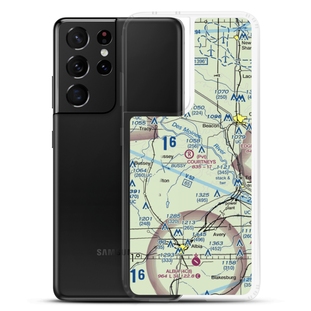 Courtney's Landing Airport (99IA) VFR Sectional Samsung Case Samsung Galaxy S21 Ultra model shown